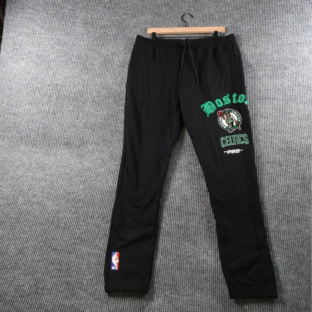 Pro Standard Boston Celtics NBA Black Sweatpants Mens Size Medium Y2K Streetwear